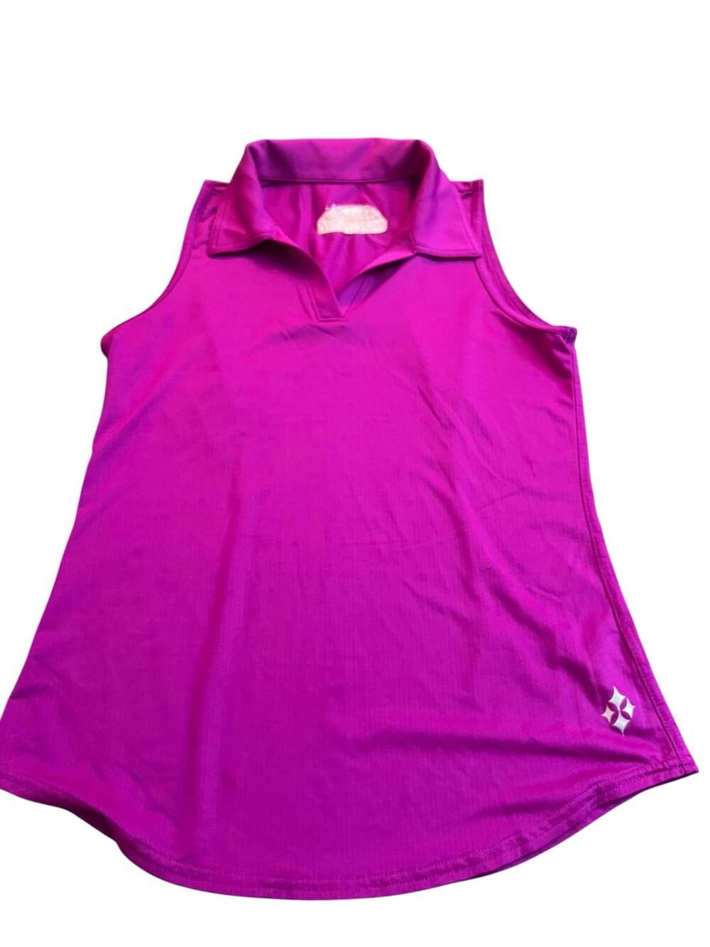 Pinspark Sleeveless Golf Shirt Pink